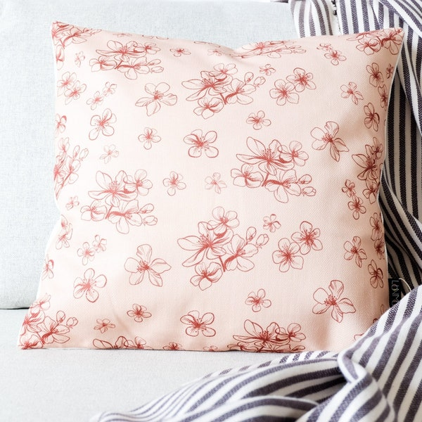 cherry blossom pattern pillows