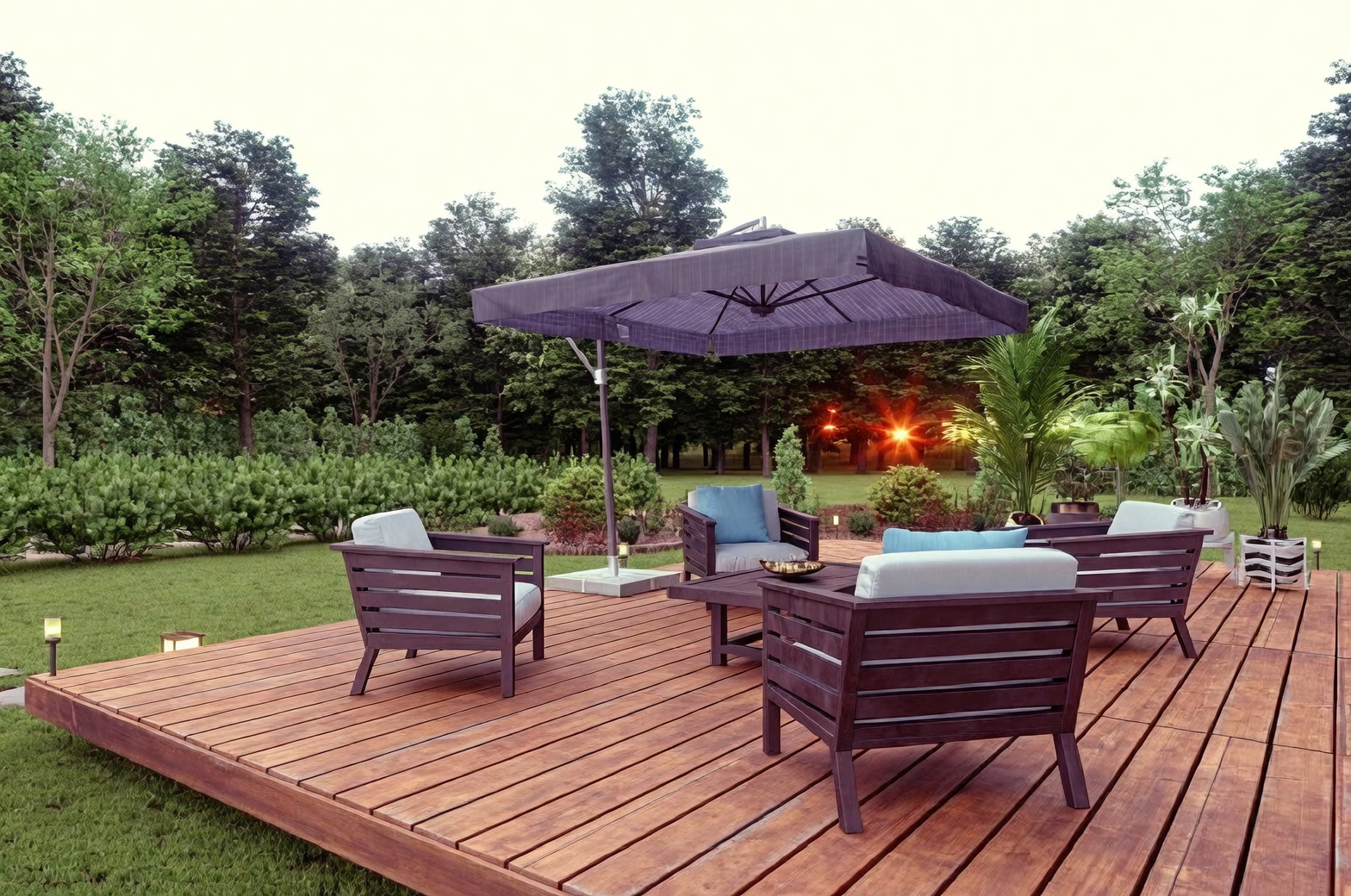 DIY garden shade umbrella