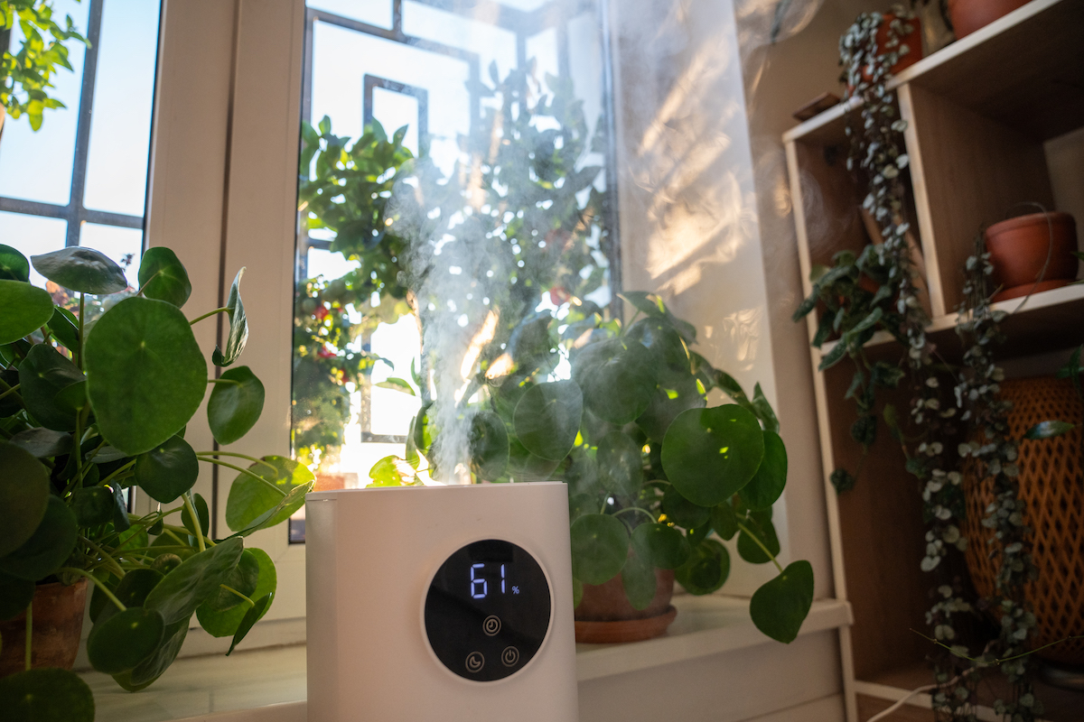 ultrasonic humidifier on balcony