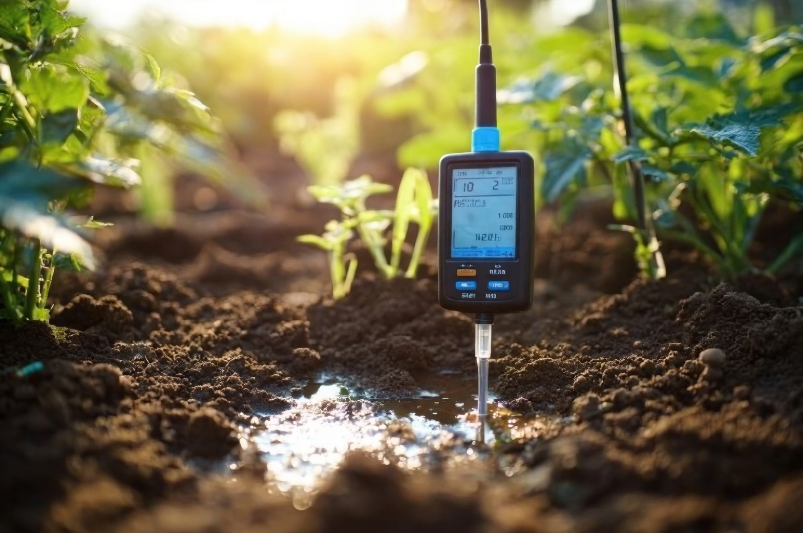 soil monitoring sensor close-up