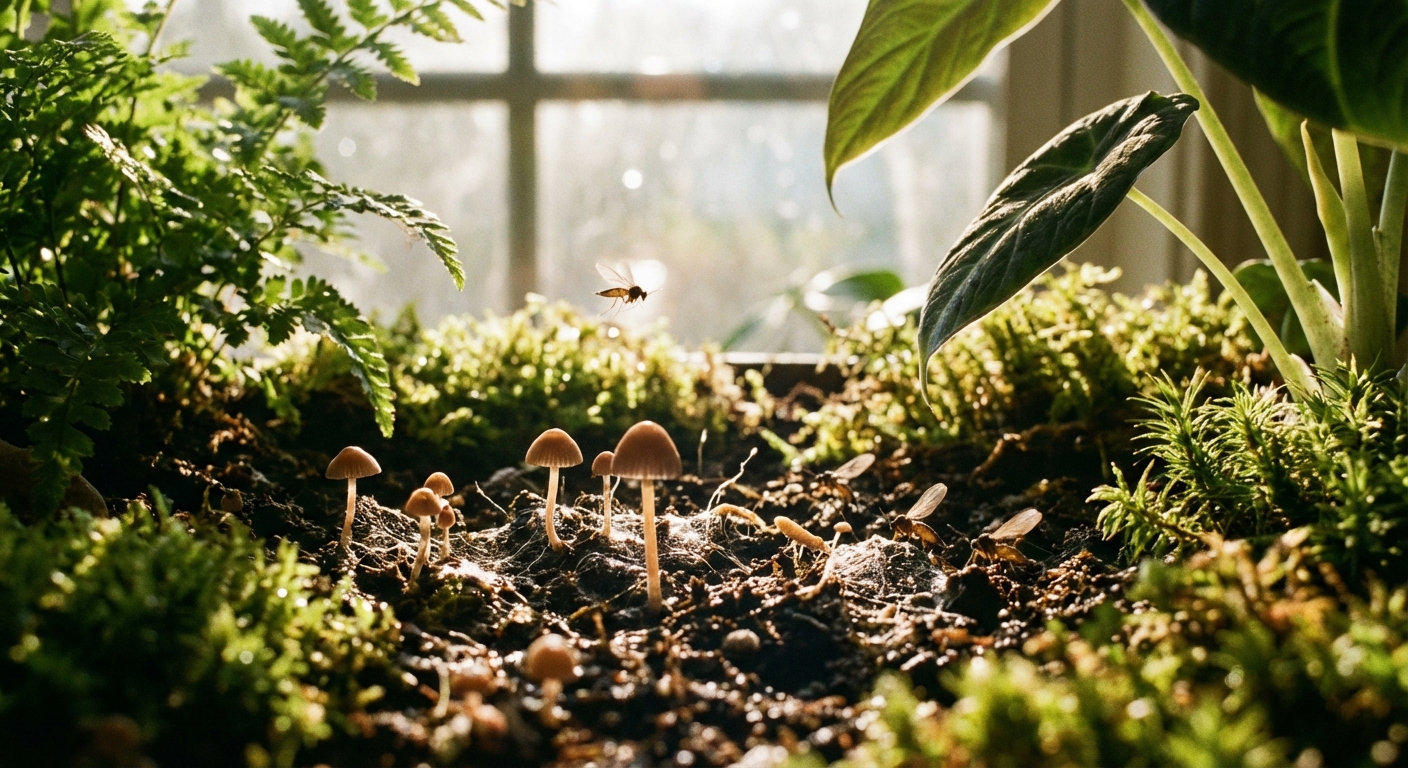 fungus gnats on soil surface