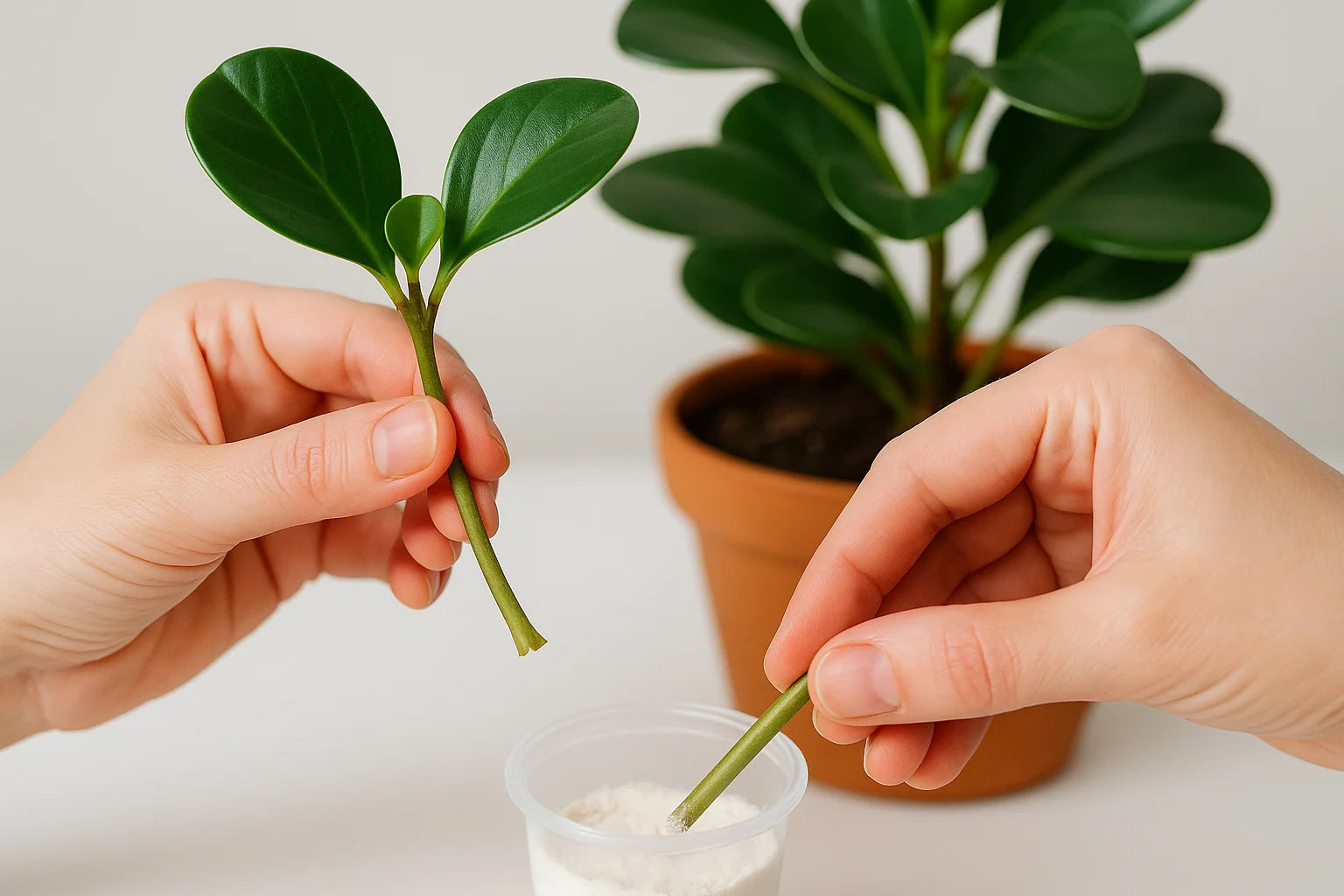 peperomia obtusifolia stem cuttings