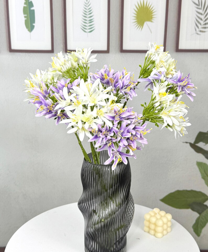 agapanthus tall vase arrangement