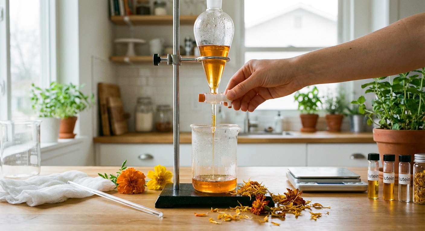 African marigold lutein extraction lab