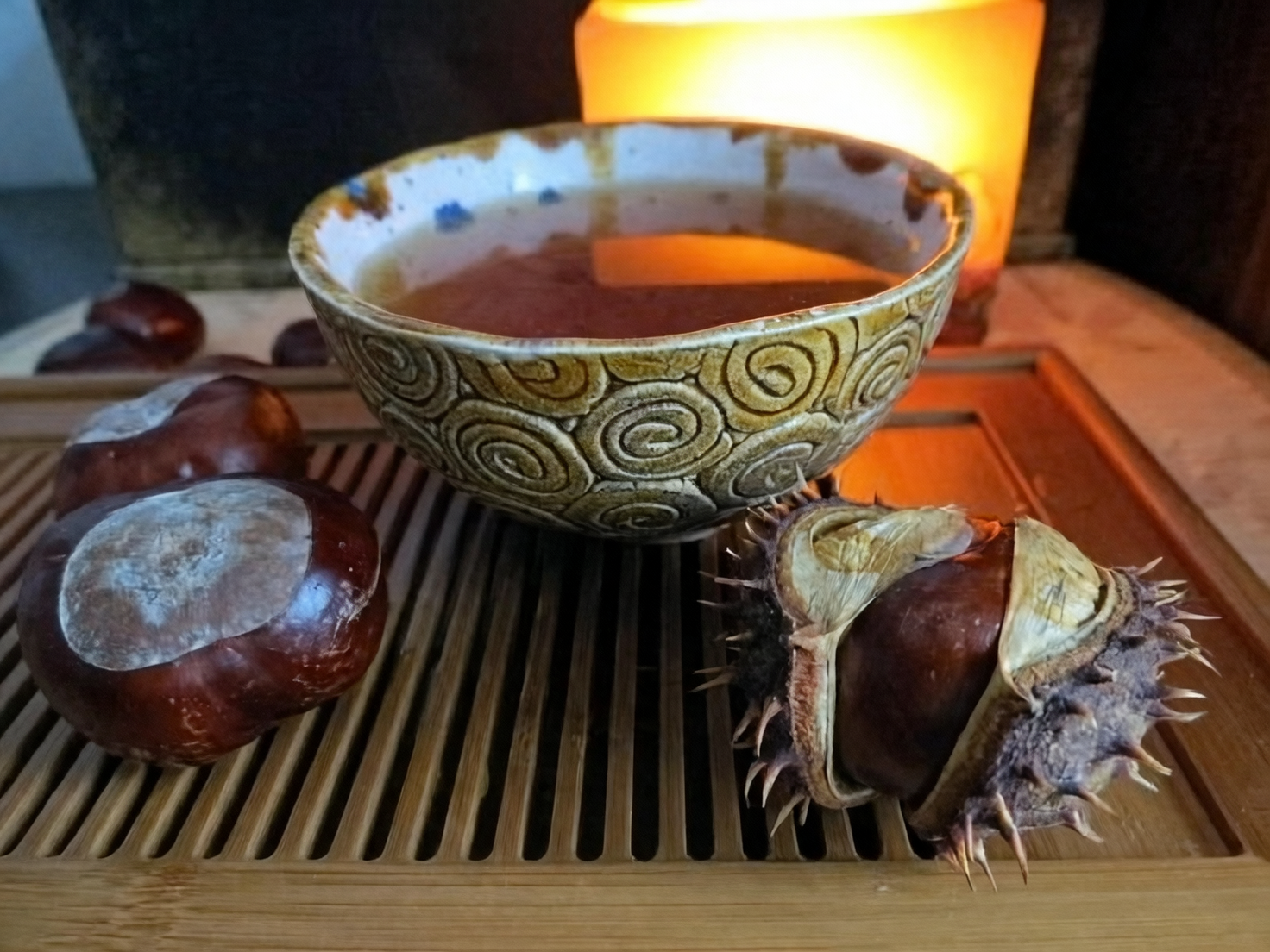 figs bowl Chinese tea table