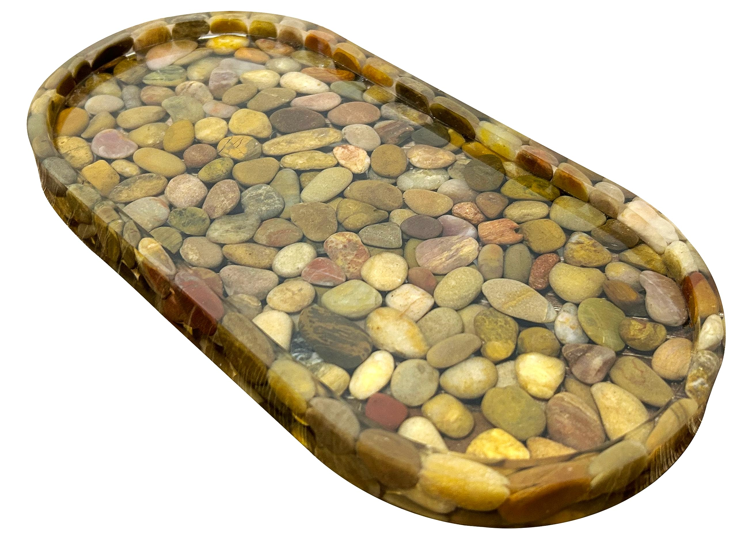 croton pebble tray bathroom
