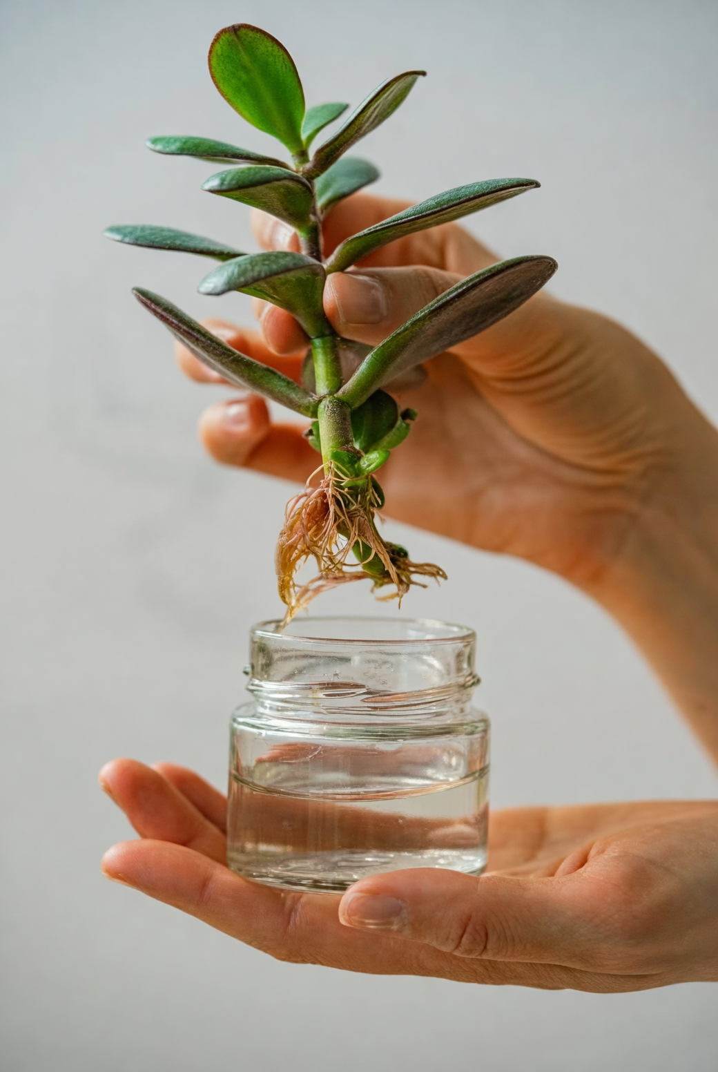 spider plant water propagation jar