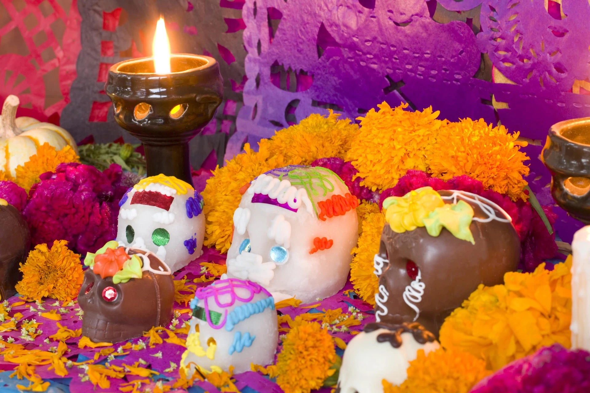 African marigold Dia de los Muertos altar