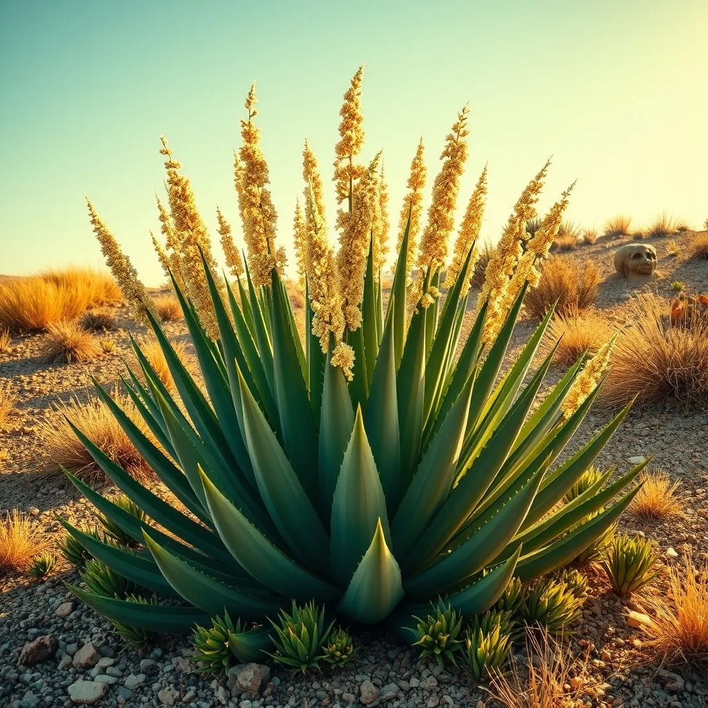 agave americana candelabra flower stalk