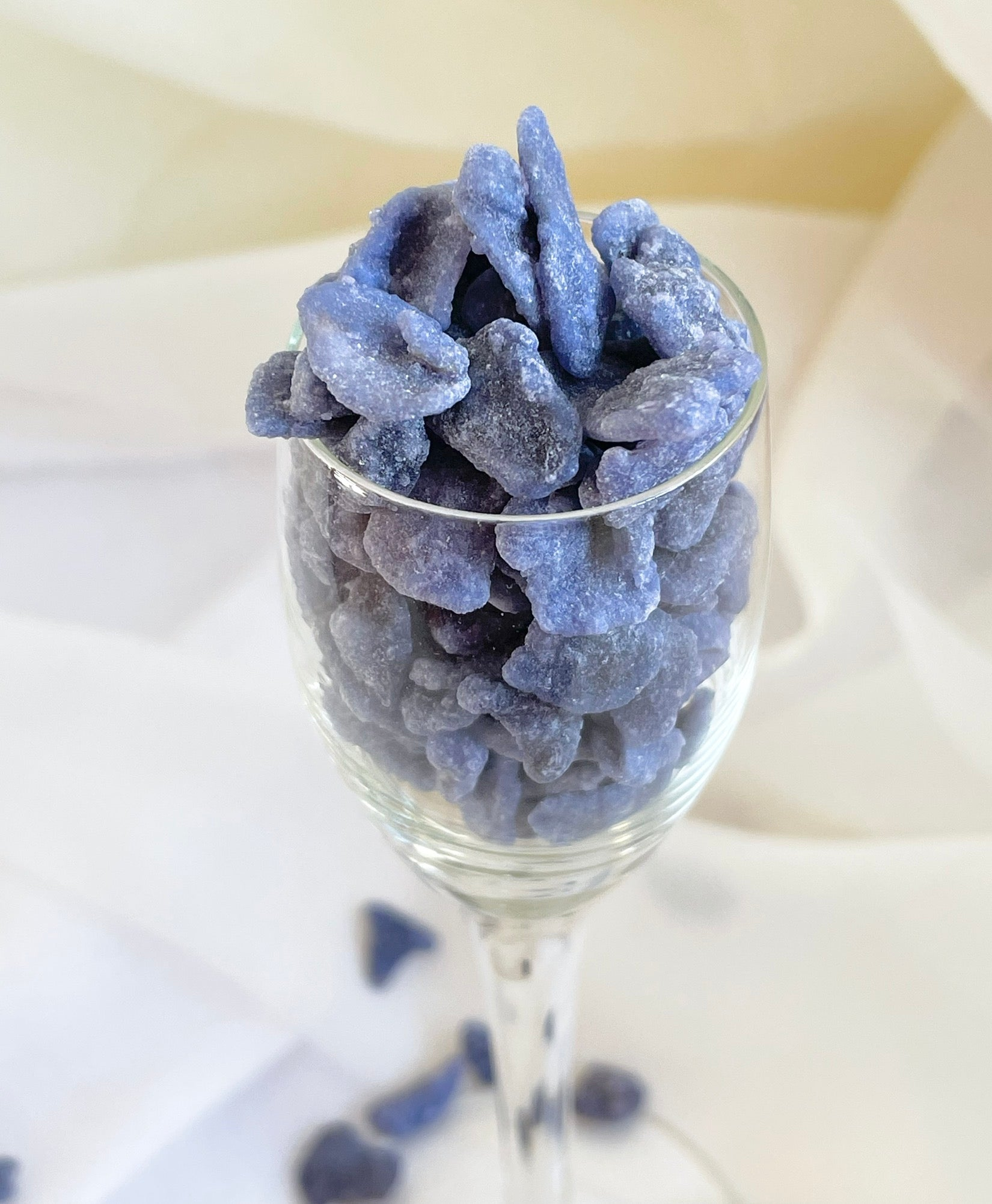 candied sweet violet dessert