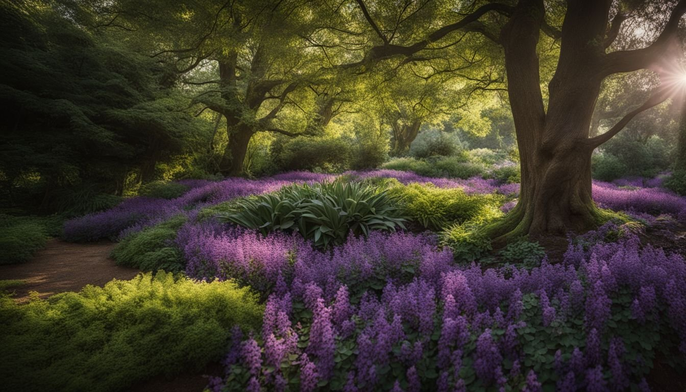 sweet violet groundcover shade garden