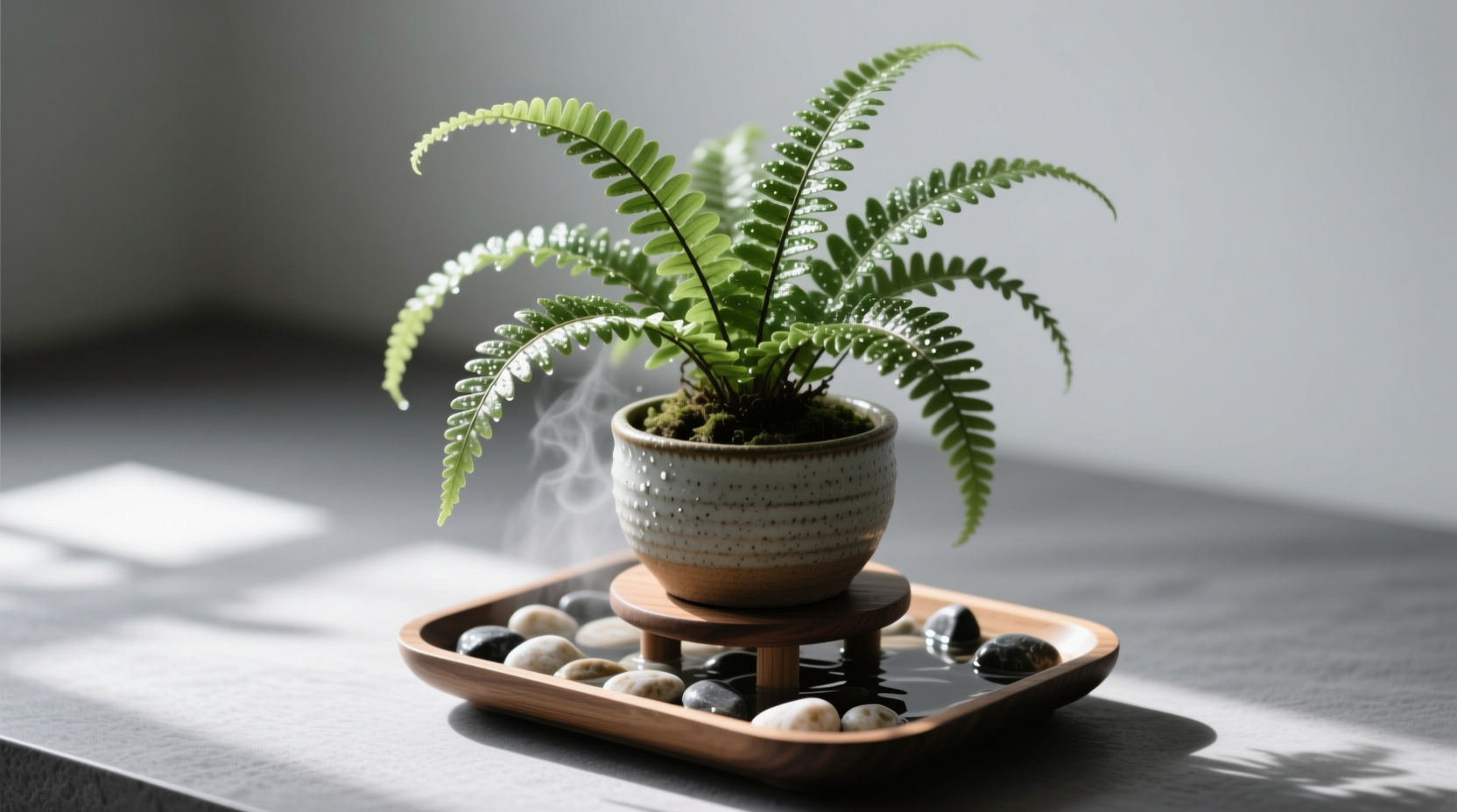 boston fern pebble tray humidifier