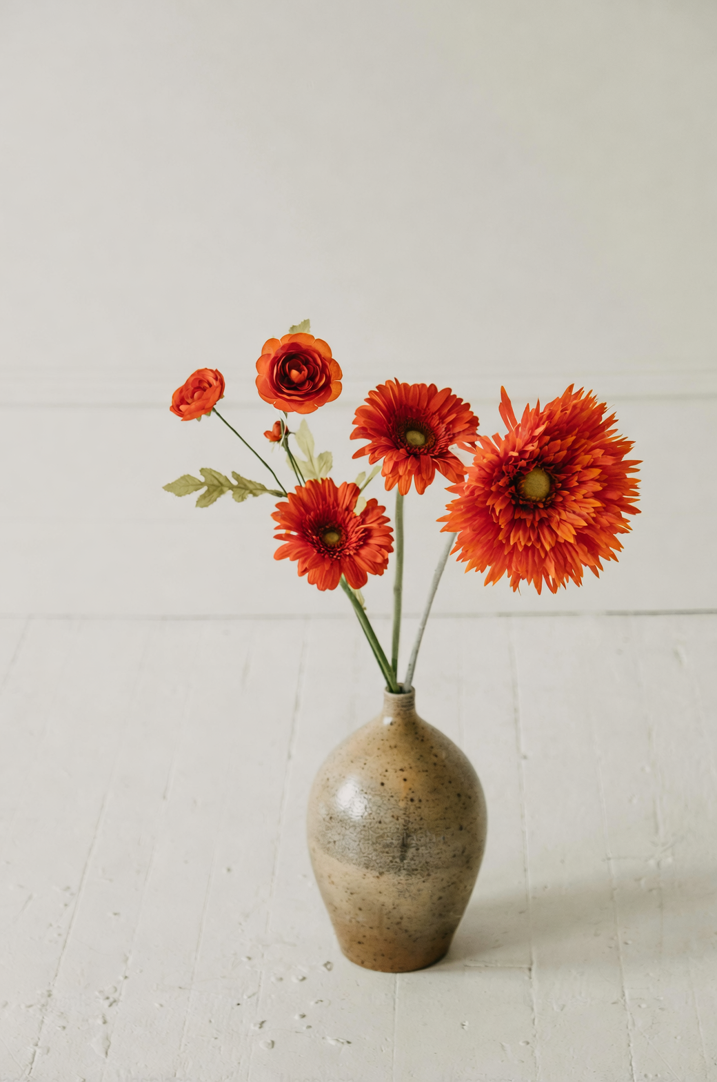 lupine stems chicken wire vase