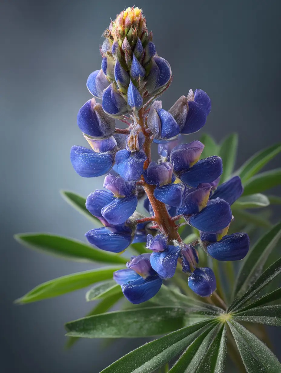 lupine flower spike close up