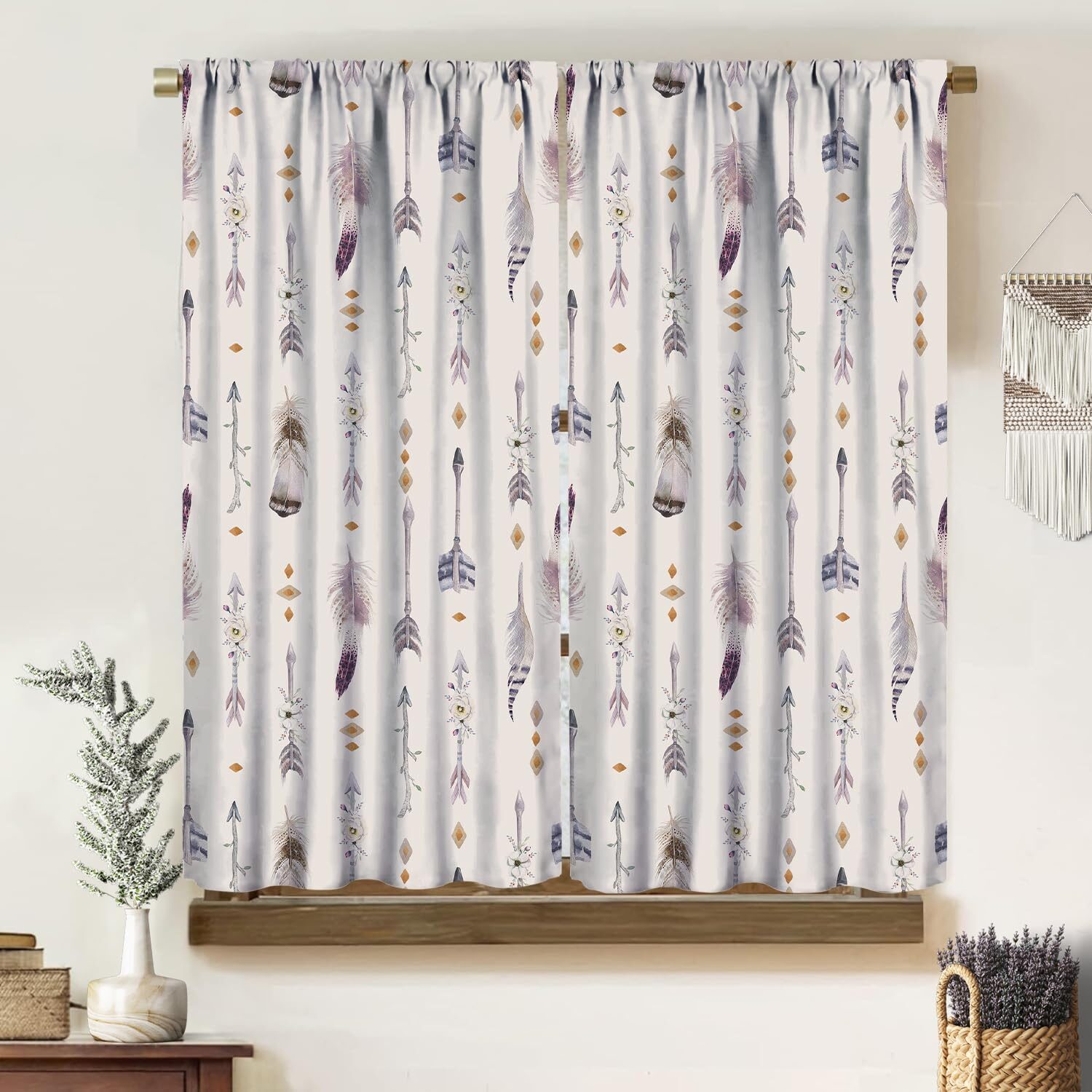 arrowhead vine bright window curtain