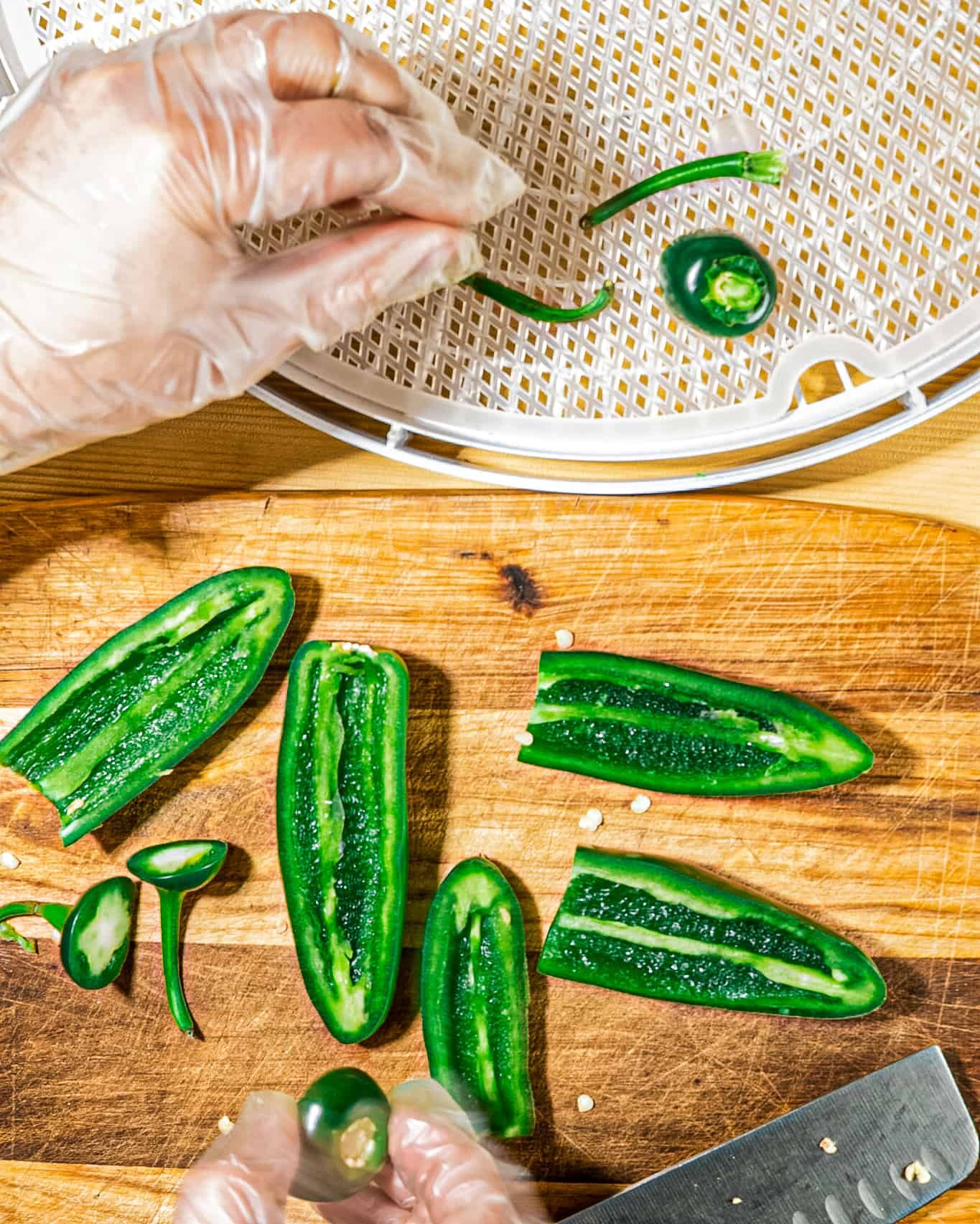 ornamental pepper slices dehydrator tray