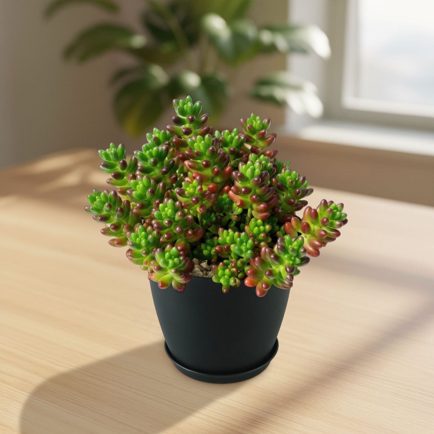 sedum rubrotinctum watering pot drainage