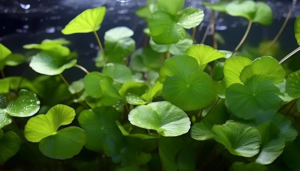 brazilian pennywort trimming hands scissors