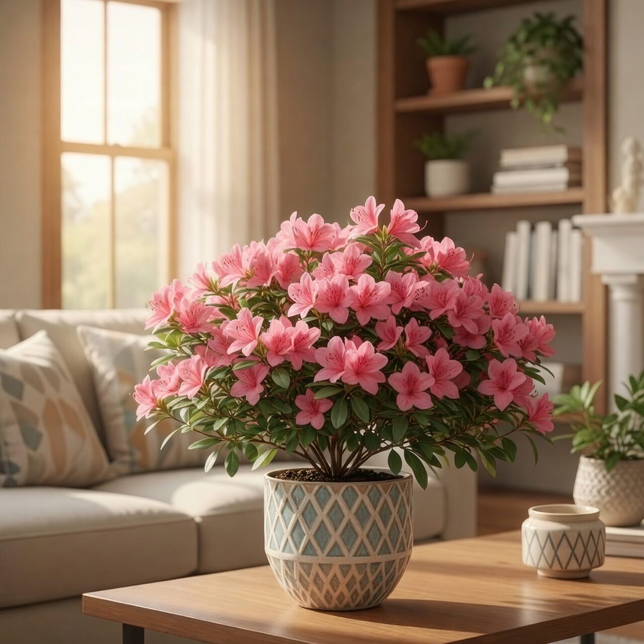 Belgian azalea pebble tray humidifier