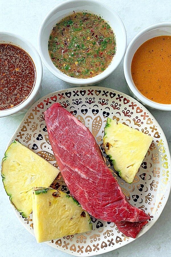 pineapple tenderizing beef steak