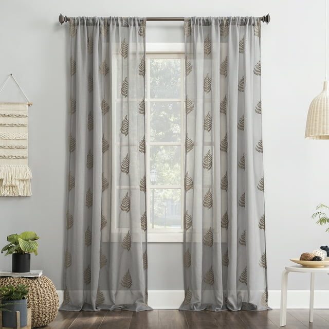 fern by east window sheer curtain