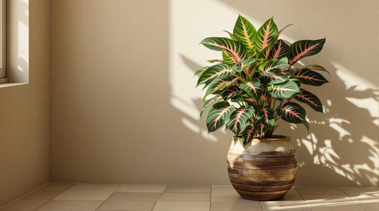 calathea roseopicta winter indoor corner