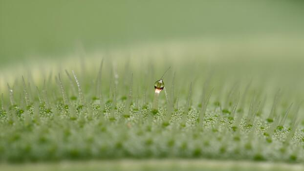 peppermint leaf trichomes macro