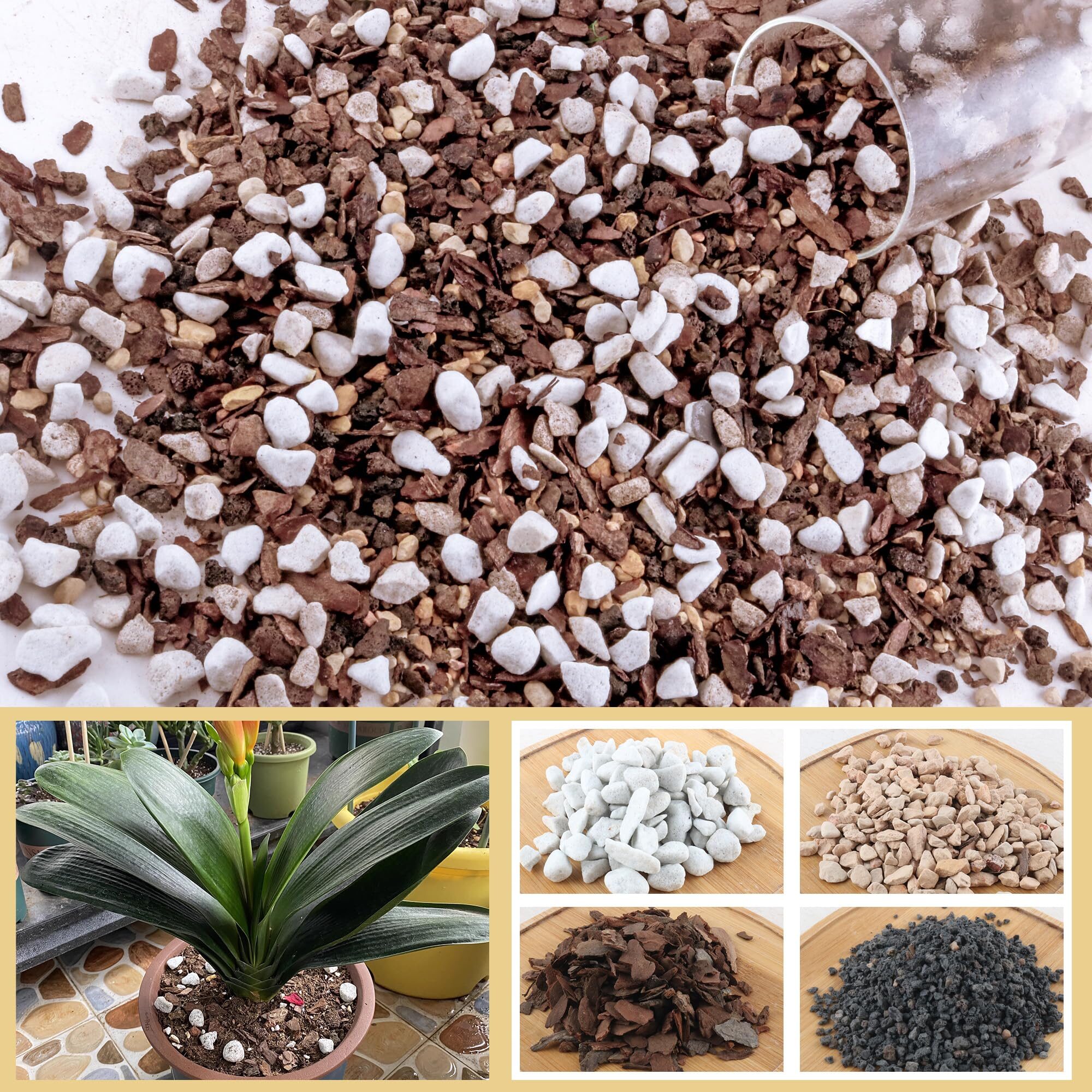 pumice akadama lava rock sand comparison