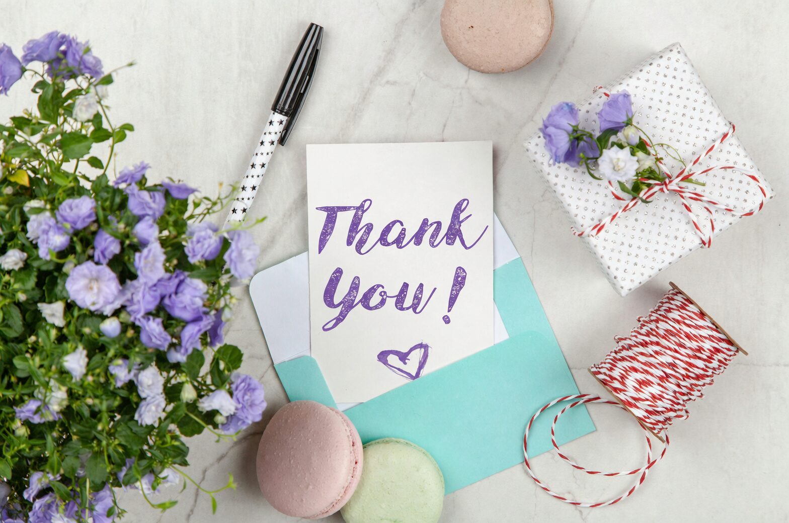 dried lavender bouquet ribbon card