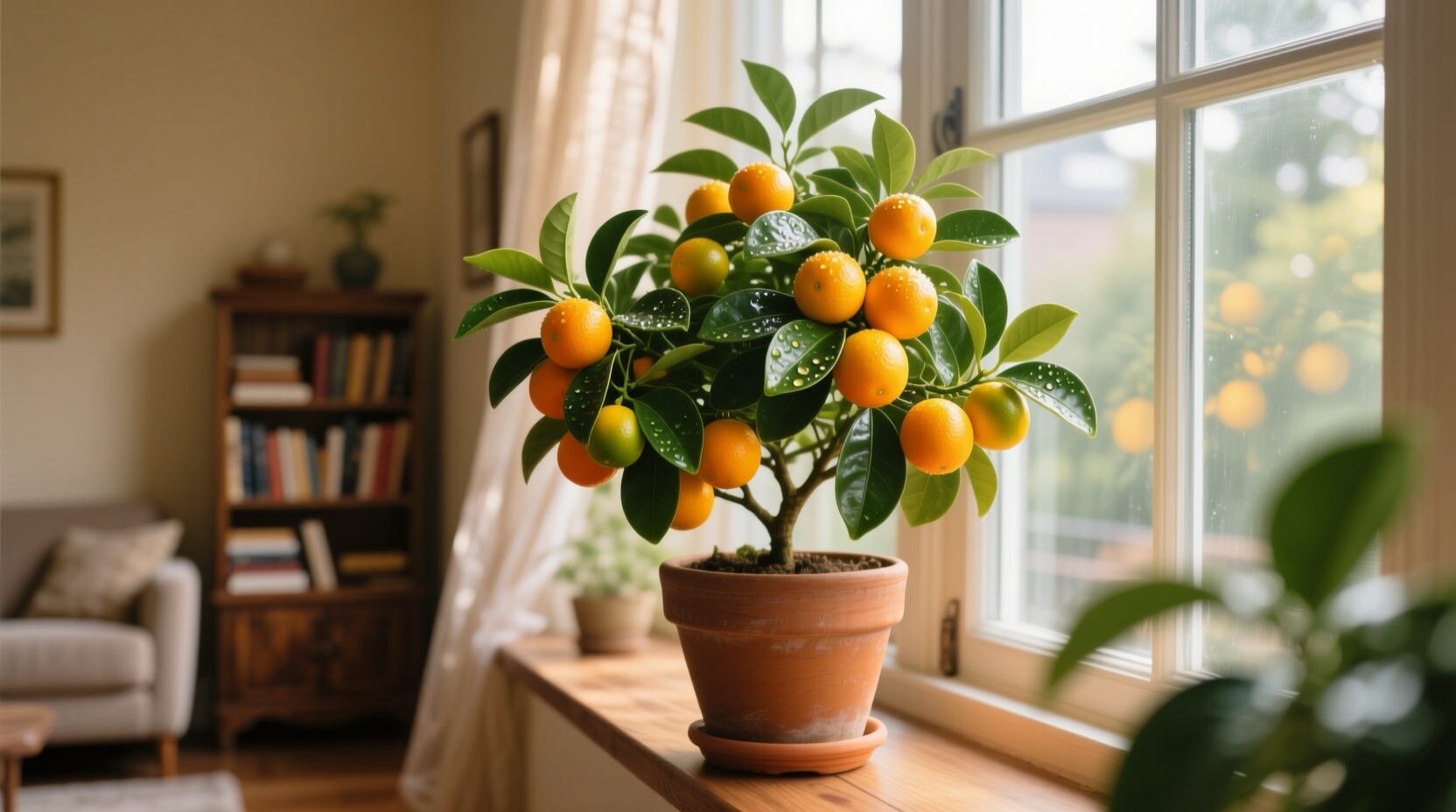 kumquat by east-facing window