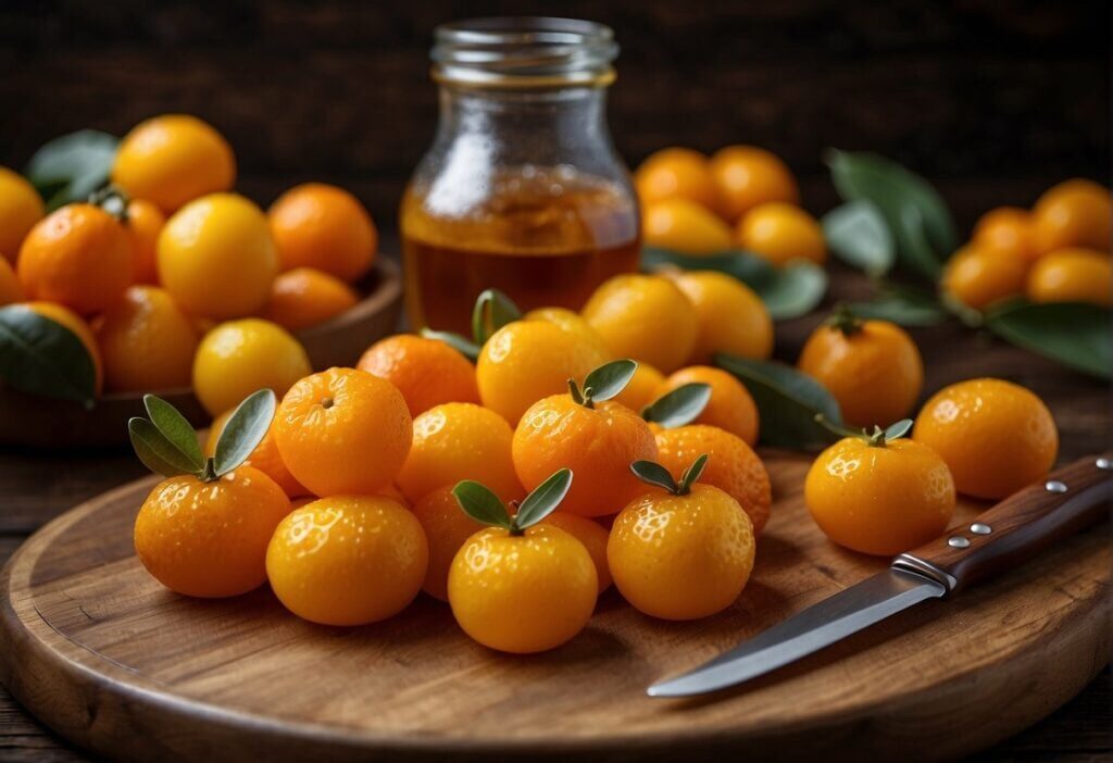 washing kumquats under water
