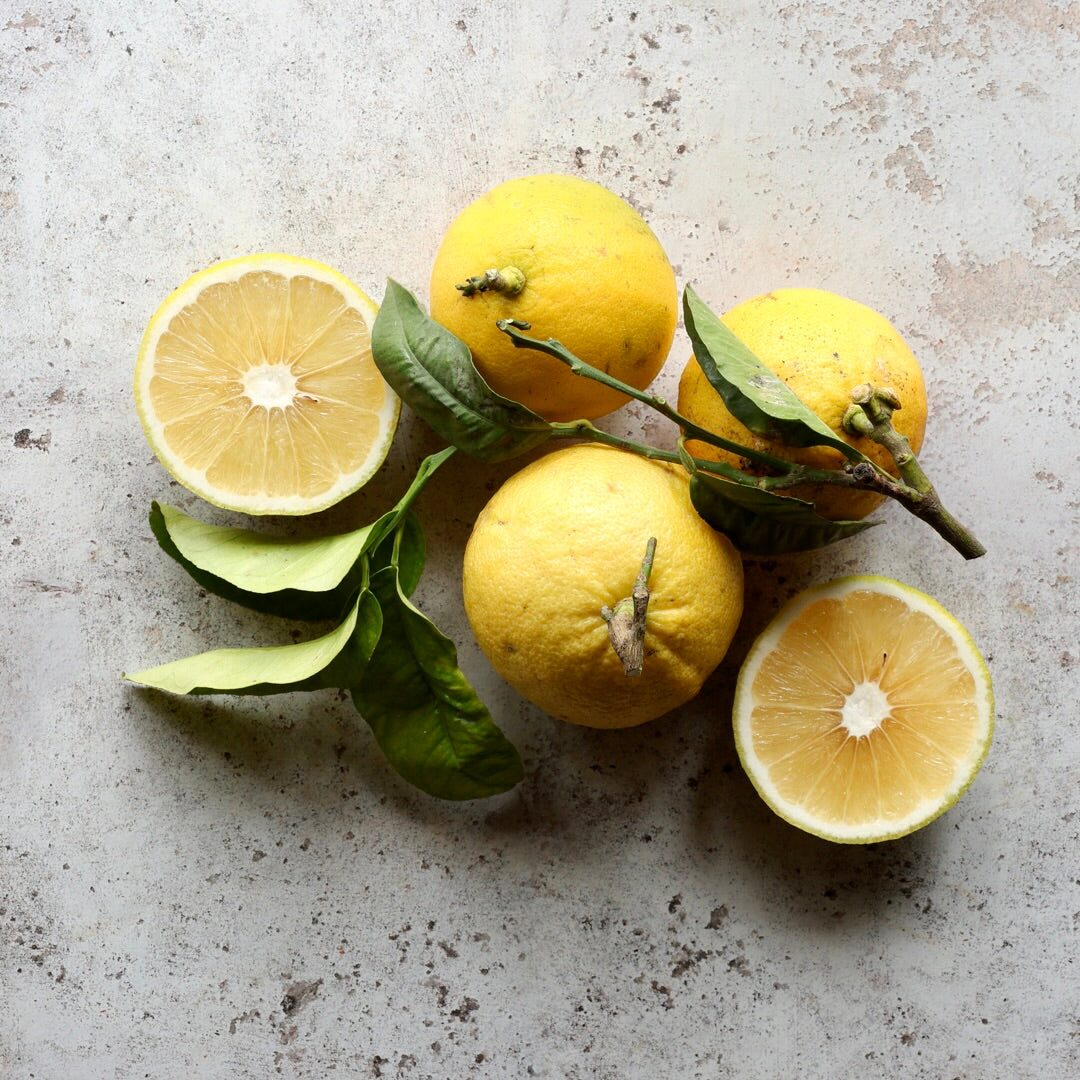 buddha's hand citron and bergamot fruits