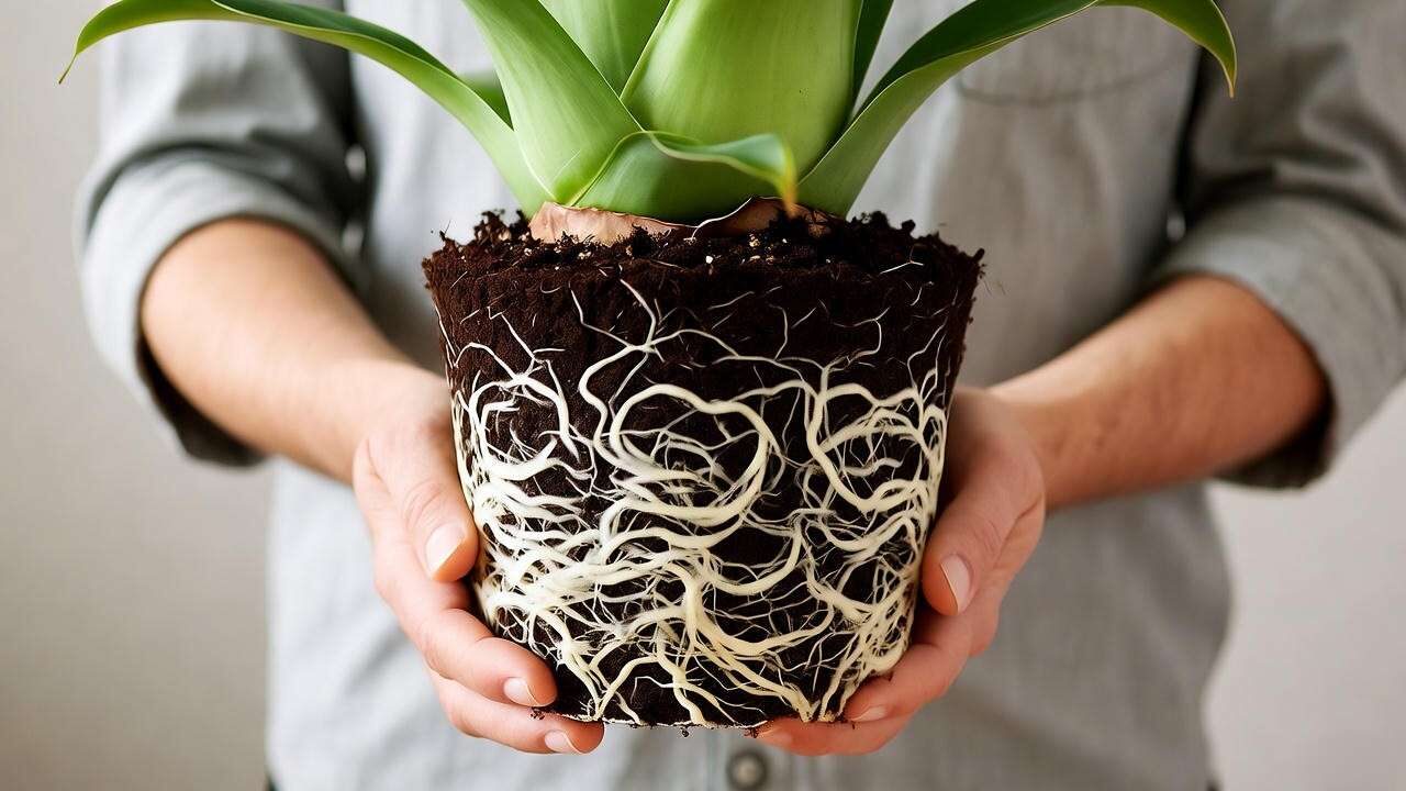 podocarpus roots through drainage holes