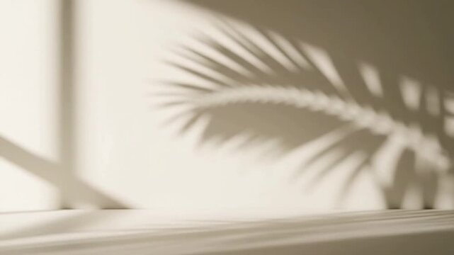 cardboard palm shadow on wall