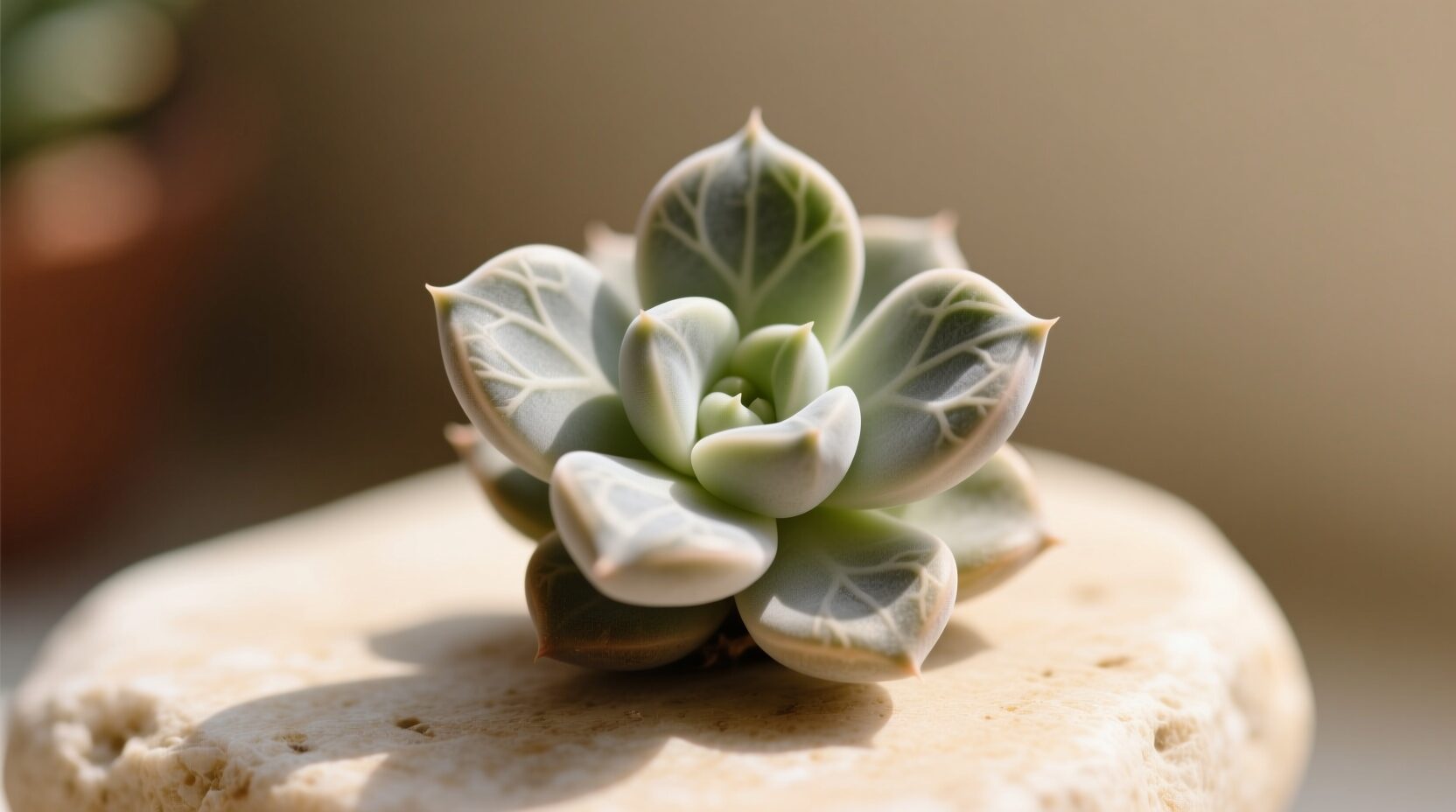 bear's paw succulent cool night window