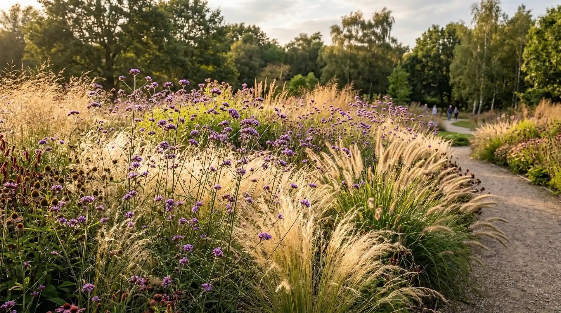 verbena salvia border planting